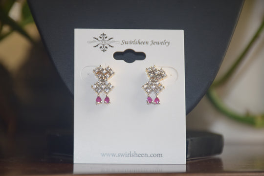 Stunning Ruby Diamond Necklace Set