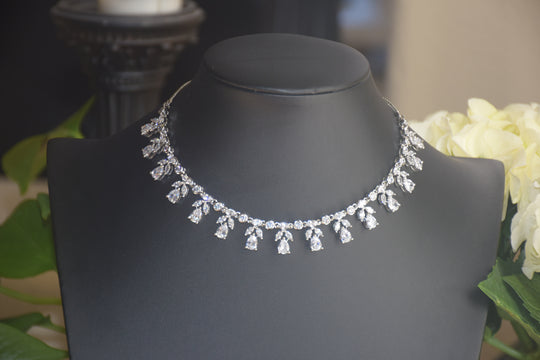 Floral Drop AD Necklace Set