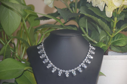 Floral Drop AD Necklace Set