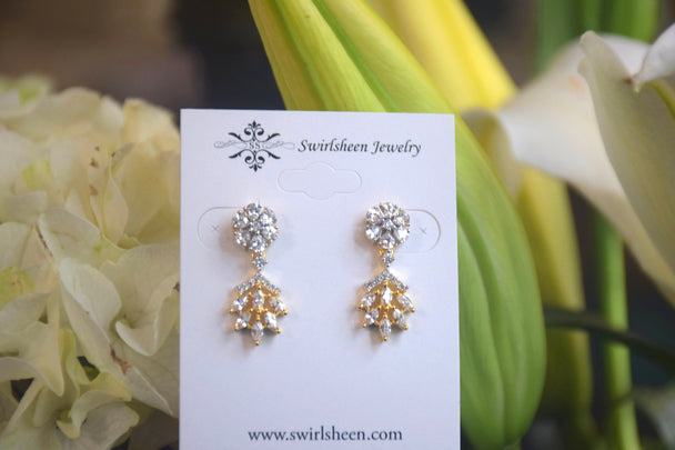 Floral Inspired American Diamond Necklace Set