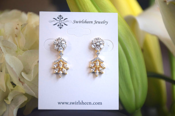Floral Inspired American Diamond Necklace Set