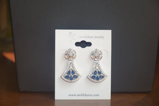 Elegant Brilliant Blue AD Stones Set