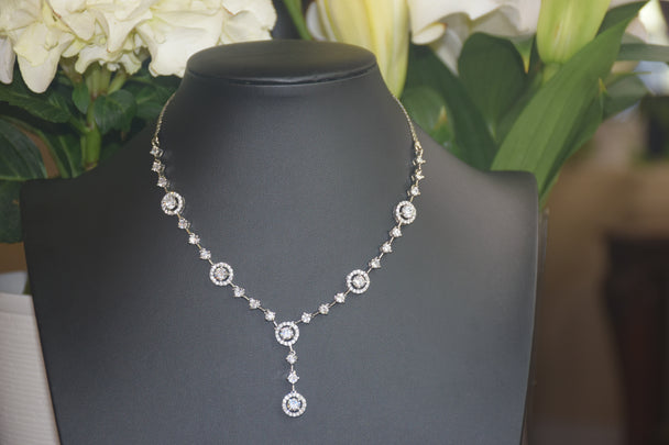 The Extended Circle & Diamond String Necklace Set.