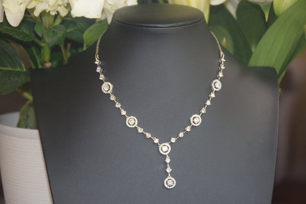 The Extended Circle & Diamond String Necklace Set.