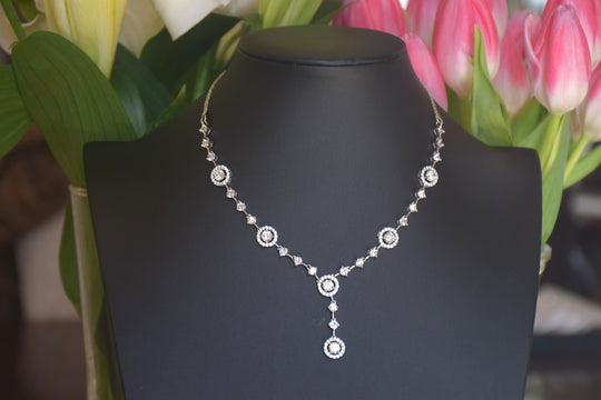 The Extended Circle & Diamond String Necklace Set.