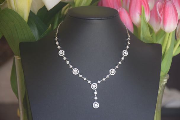 The Extended Circle & Diamond String Necklace Set.