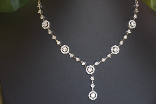 The Extended Circle & Diamond String Necklace Set.