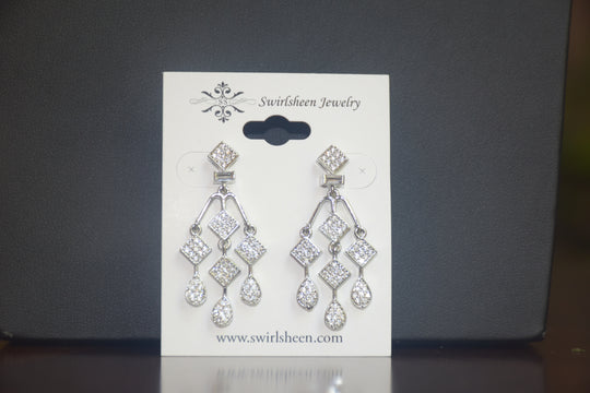Striking Geometric Design American Diamond Set