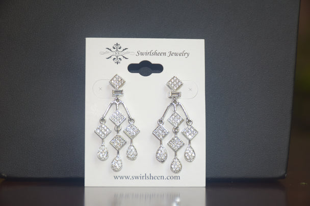 Striking Geometric Design American Diamond Set
