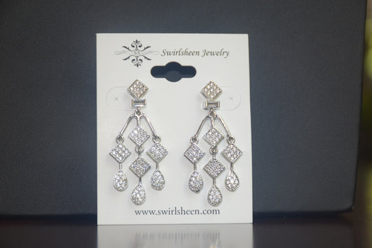 Striking Geometric Design American Diamond Set