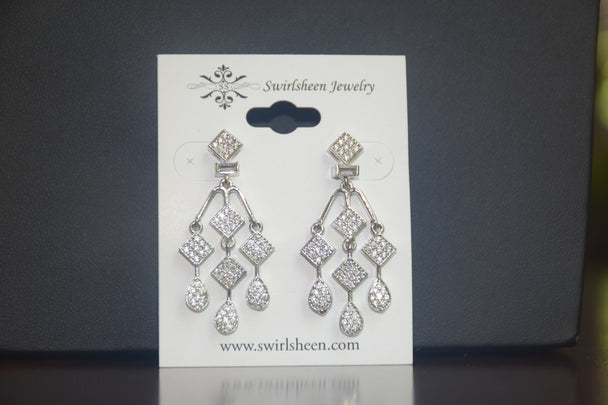 Striking Geometric Design American Diamond Set