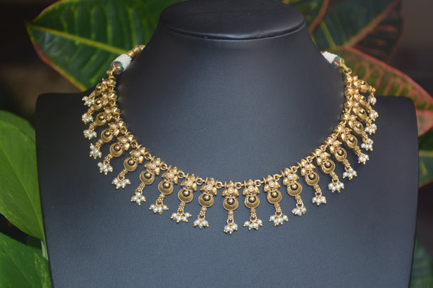 Exquisite Traditional Gold Beaded Necklace Set