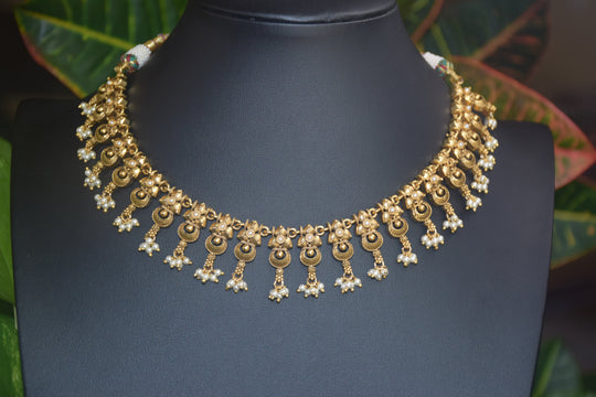 Exquisite Traditional Gold Beaded Necklace Set