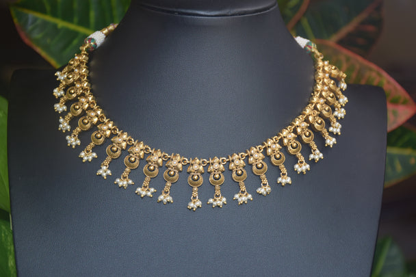 Exquisite Traditional Gold Beaded Necklace Set