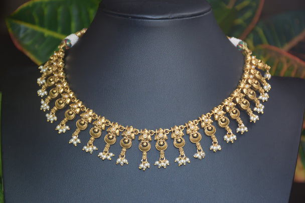 Exquisite Traditional Gold Beaded Necklace Set