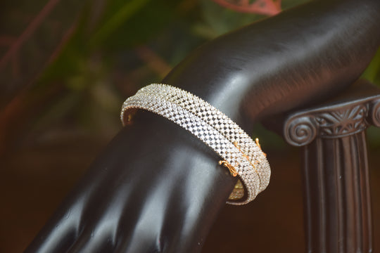 Exquisite Openable Diamond Bangle Set